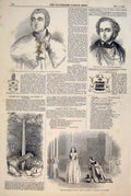 Original Old Antique Print Portrait Barthy Lawrence York Settle 1847 Victorian