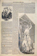 Old Antique Print Schwanthaler Statue Bavaria Foundry Munich Germany 1847 19th