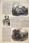 Original Old Antique Print George Farm Ship Buckinghamshire Portrait Wilson 1847