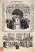 Original Old Antique Print Election Archbisop York Choir Chapter House Cathedral