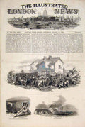 Original Old Antique Print Boulagh Common M'Cormack Widow House Battle 1848 19th