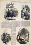 Old Antique Print Lismore Castle Everton Liverpool Phoenix Ireland 1848 19th