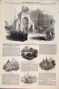 Original Old Antique Print Scotland Aberdeen College Cathedral Balmoral 1848