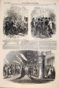 Old Antique Print Election President French Republic Ballot Napoleon 1848 19th