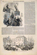Old Antique Print Napoleon French Republic President Paris Fashions 1848 19th