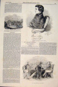 Old Antique Print Portrait Blanc D'Orsay Irish Ireland Progress Bill 1848 19th