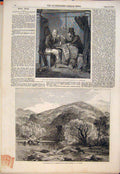 Old Antique Print Wales Hulme River Cattle Woodville Yorkshire Highland