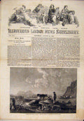 Original Old Antique Print Cowherds Cattle Landscape Cuyp Fine Art 1852 19th