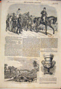 Old Antique Print Stockwell St Leger Races Horse Race Glossoop Derbyshire