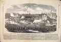 Original Old Antique Print Manchester Liverpool Agriculture Haymarket 1852 19th