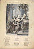 Original Old Antique Print Refuge Altar Church Hervey Daege Fine Art 1852 19th