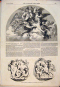 Original Old Antique Print Assumption Magdalen Romano Henning Mansion House 1852