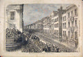 Original Old Antique Print Fleet Street London Civic Procession 1852 Victorian