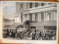 Old Antique Print Funeral Duke Wellington St Paul'S Cathedral London 1852 19th