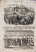 Old Antique Print Sultan Festival Lconstantinople Fury Russian Prisoners