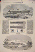 Antique Old Antique Print Gun Boat Pelter Ship Lancaster Cannon Hms Antelope 01MAA1