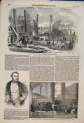Old Antique Print Victoria Plaistow Marshes Russell De Mornay Sugar Mill