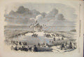 Original Old Antique Print Military Service Camp Honvault Boulogne 1854 19th