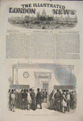 Original Old Antique Print Lloyd'S Merchant Room Victory Alma Crimea 1854 19th