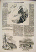 Original Old Antique Print Swirrel Edge Helvellyn Church Weymouth Keston Roman