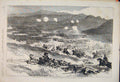 Original Old Antique Print Balaclava Cavalry Battle Sebastopol Military 1854