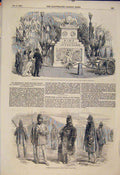 Original Old Antique Print Birmingham Military Trophy Alma British Troops Crimea