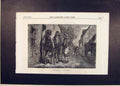 Original Old Antique Print Christmas Eve Britany France Brittany 1854 Victorian