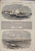 Original Old Antique Print Sebastopol Russian Steamers Valorous Steamer 1854