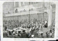 Original Old Antique Print House Commons Ministerial Ministers London 1854 19th