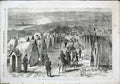 Original Old Antique Print French Camp Honvault Boulogne France War 1855 19th