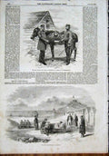 Original Old Antique Print Colonel Yea Constantinople Castle Hospital Balaclava