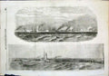 Original Old Antique Print Admiral Dundas Cronstadt Tolboukin Lighthouse Baltic