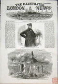 Original Old Antique Print General Simpson Crimea Sebastopol Church Goodall 1855