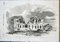 Original Old Antique Print Hospital Ruins Sebastopol Goodall Sketch 1855 19th