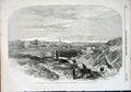 Original Old Antique Print Sebastopol Arsenal Creek Crowe 1855 19th