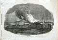 Original Old Antique Print Siege Sebastopol Barracks Destruction 1855 Victorian