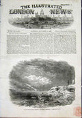 Original Old Antique Print Kinburn Spit Battery Crowe Otchakoff 1855 Victorian