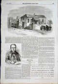 Original Old Antique Print Anglo-French Commission Sebastopol Johnson 1855 19th