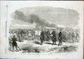 Original Old Antique Print Surrender Russian General Kinburn Crowe 1855 19th
