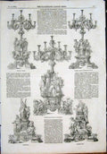 Original Old Antique Print Plate Gsmiths'S Company Cellini Angelo Charter 1855