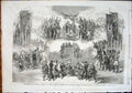 Original Old Antique Print Pantomime Christmas Covent Garden Theatre London 1855