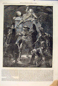 Original Old Antique Print Coventry Maguire Outrage Fine Art 1860 19th