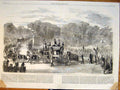 Original Old Antique Print Funeral Procession Prince Jerome Paris France 1860