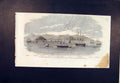 Original Old Antique Print Fleet China Admiral Jones Kintang Chusan War 1860