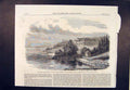 Original Old Antique Print Maerica Prince Wales Charlotte Town Government House