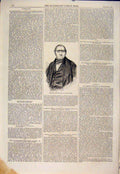 Original Old Antique Print Portrait Edmund Buckley Manchester 1860 Victorian