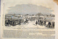 Original Old Antique Print Imperial Headquarters Chalons Beauce 1860 Victorian