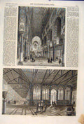 Original Old Antique Print Chapel Royal Palermo Italy Sicily Pisa Cemetery 1860