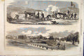 Original Old Antique Print Faro Neapolitan Bourbonnais Steam Frigate Calcutta