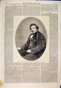 Original Old Antique Print Portrait Ingram Boston Watkins 1860 19th